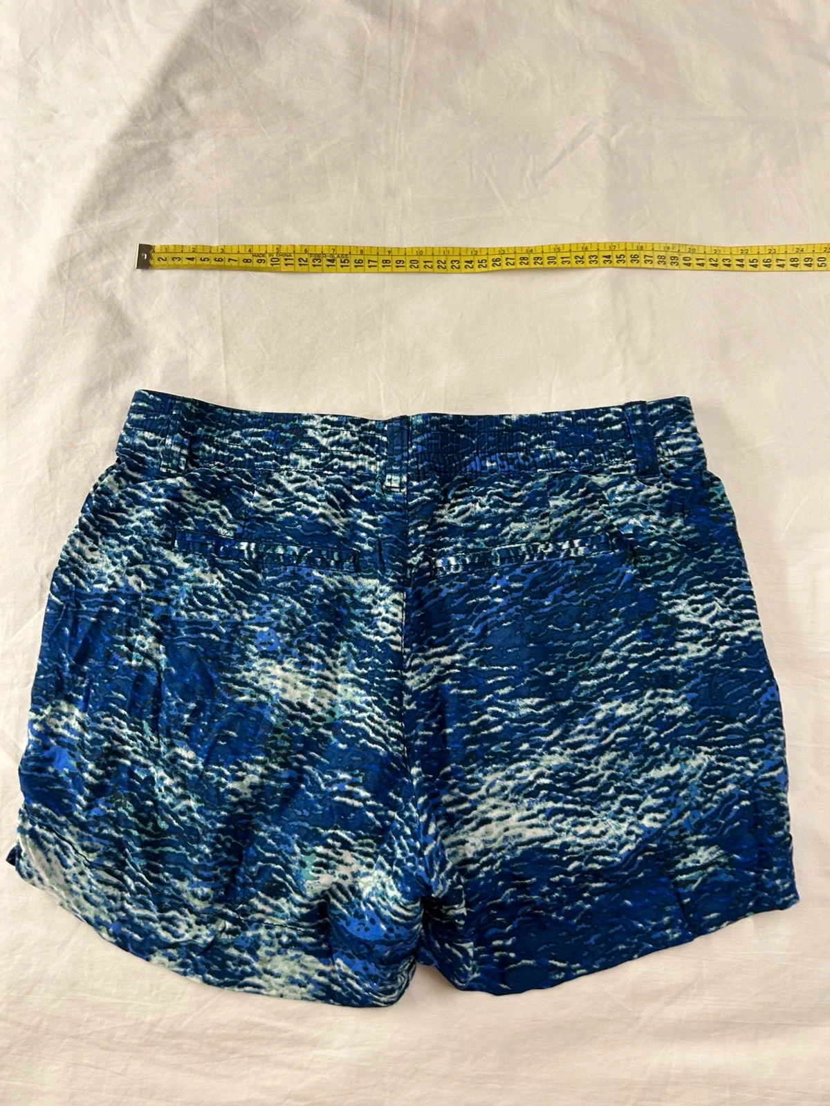 Blauw marine kort rokje met hoge taille en vintage motief Yessica – photo 8
